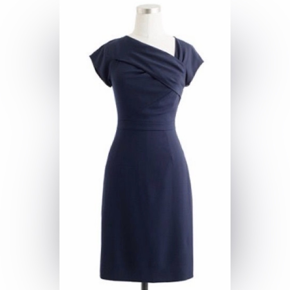 J.Crew Black Origami Sheath Dress size 6